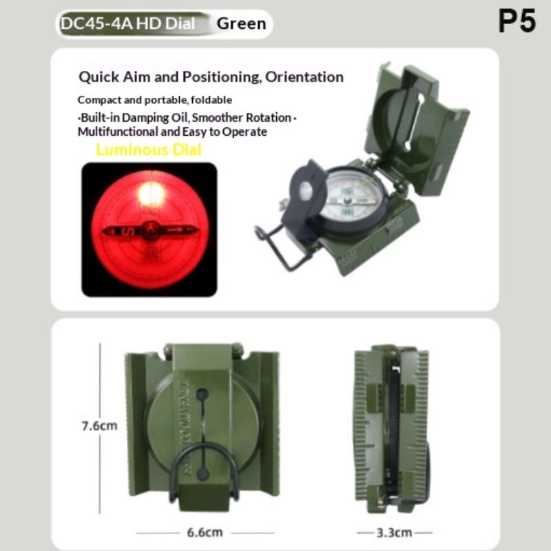 Waterproof High Precision Portable Compass Outdoor Gadget Sports Hiking Mountaineering Professional Metal Sight