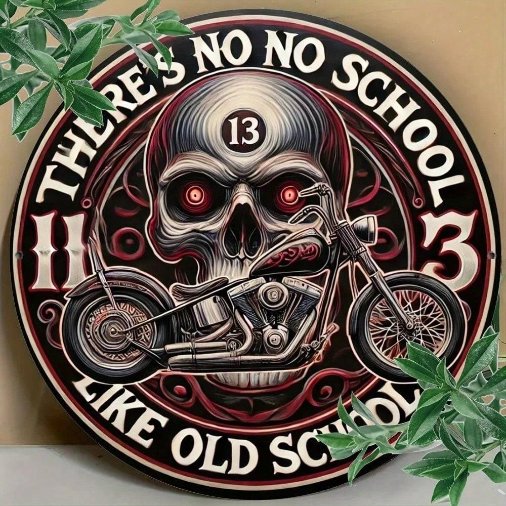 

Vintage Retro Skull Metal Tin Sign American Flag Motorcycle Garage Wall Decor Rustic Aluminum Plaque Home Bar Man 20x20 різнокольоровий