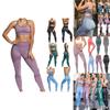 Sleek Women Sleeveless Yoga Set With Padded Bra And High Waisted Elastic Leggings
