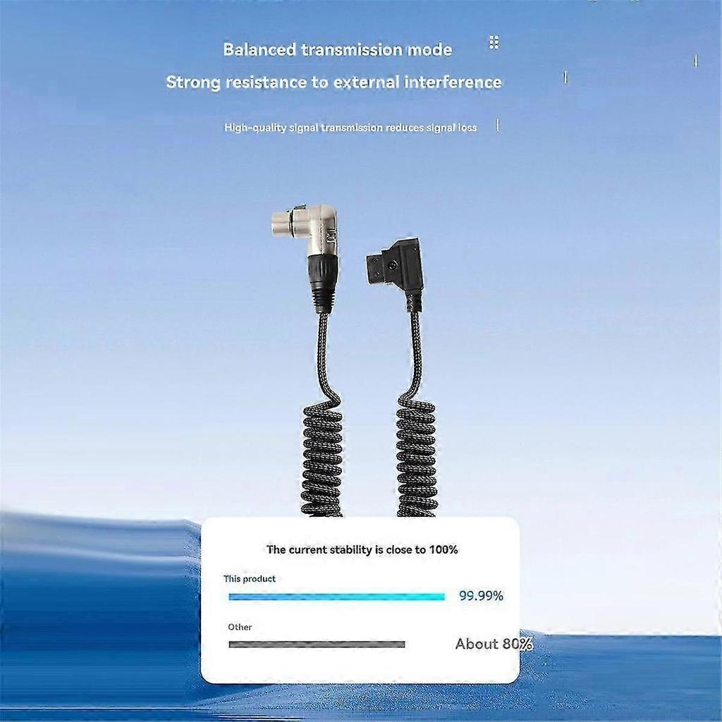 For Monitor Power Cable D-Tap to XLR 4-Pin Plug for Cameras Monitors DTAP Male to XLR Female Power