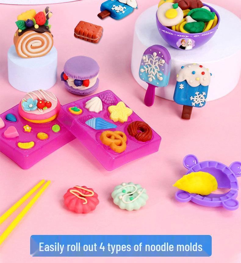 Aisha Deluxe Ice Cream Playdough Set: Wheat Dough Modeling Clay for DIY Kindergarten Molding.