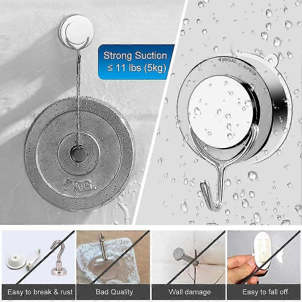 Vacuum Suction Cup Hook For Bathroom Toilet Kitchen Powerful Towel Hook Shower