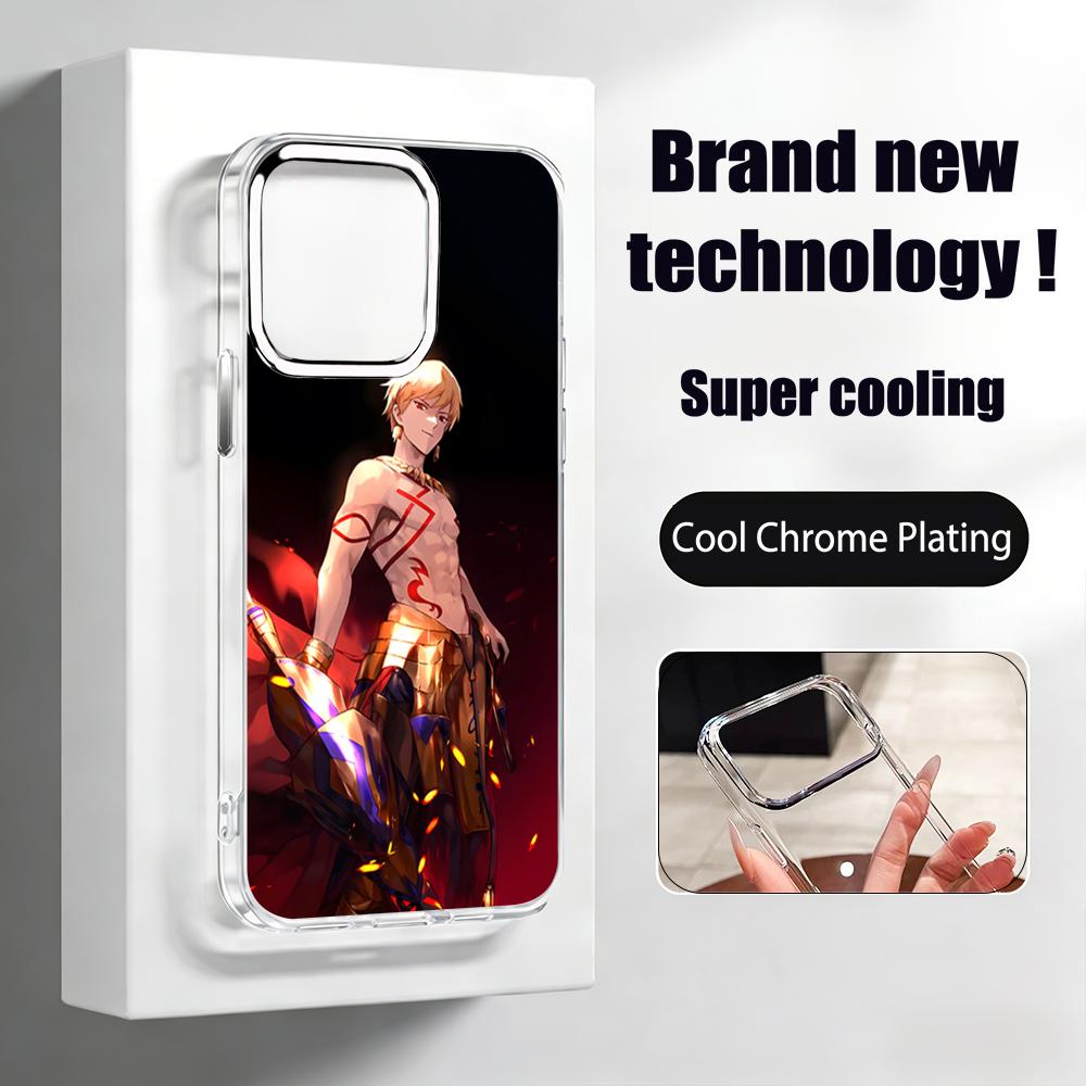 Fatestrange Fake Phone Case For iPhone17 air 16 15 14 13 12 11 Pro Max Plus Chrome Button Camera Ring Transparent Case