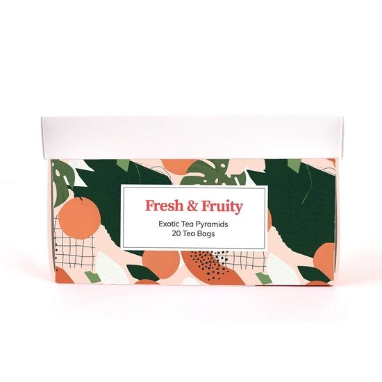 

Fresh and Fruity Blends of Teas 20 Tea bags- Mango, Fruit Bliss, Lemon Honey, Earl Grey - Celebration Gift Box, Healthy & Tasty