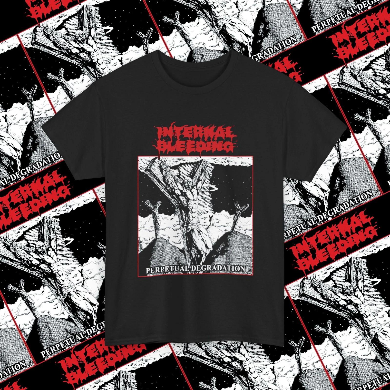 Internal Bleeding Perpetual Degradation T-Shirt, Brutal Death/Slam Band Shirt S