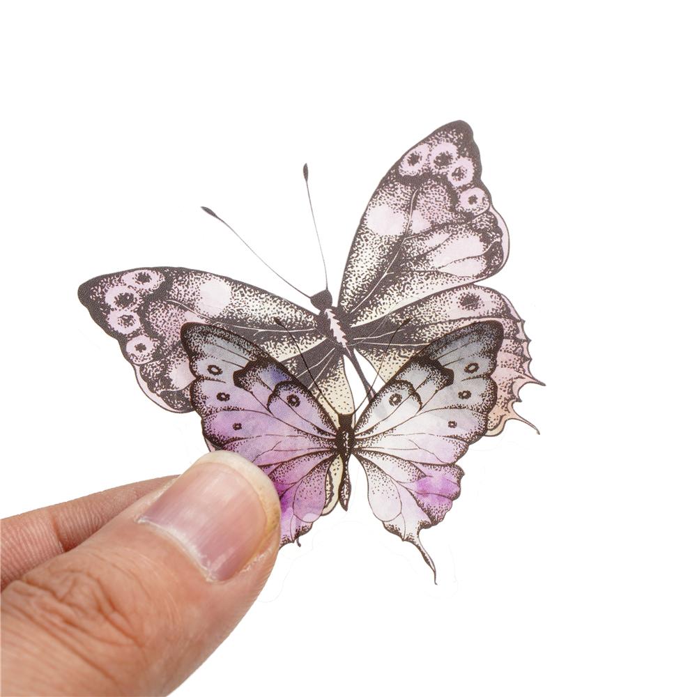 40Pcs/Bag Butterfly Stickers PET Transparent Decorative Wings Epoxy Resin Fillings for DIY Epoxy Resin Crafts Book Home Decor