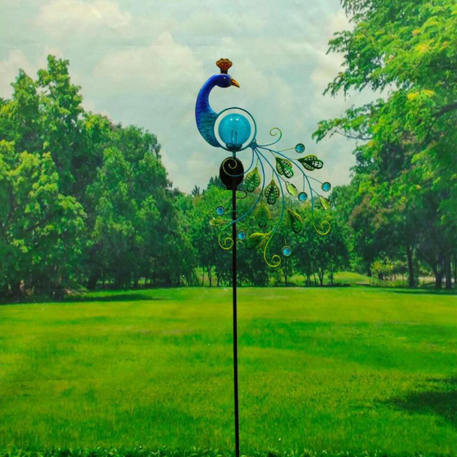 Outdoor solar Stake Light, Peacock Lights Yard Backyard Garden Powered