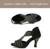Hochwertige Damen Latin Tanzschuhe Damen Strass Glänzend Salsa Tango Party Tanzsaal Schuhe Damen Hohe Absätze 8cm