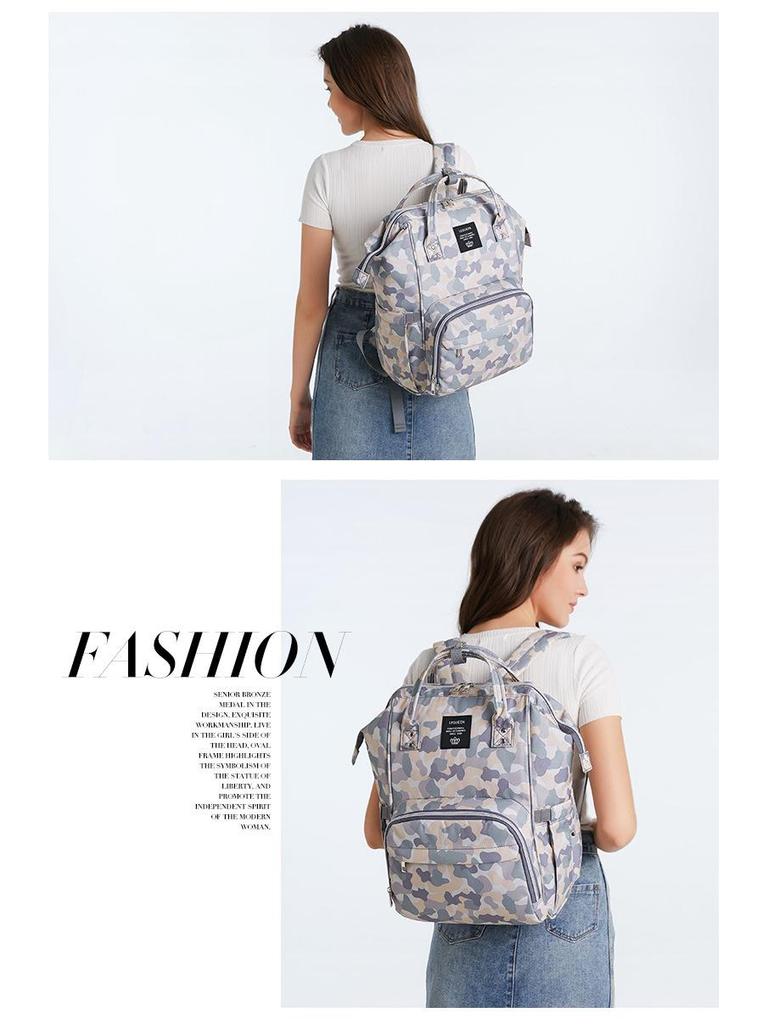 LEQUEEN Multifunctional Fashion Backpack for Moms - Large Capacity Mother and Baby Bag