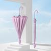 Compact Japanese-Style Waterproof Long Handle Umbrella - Retro Solid Color