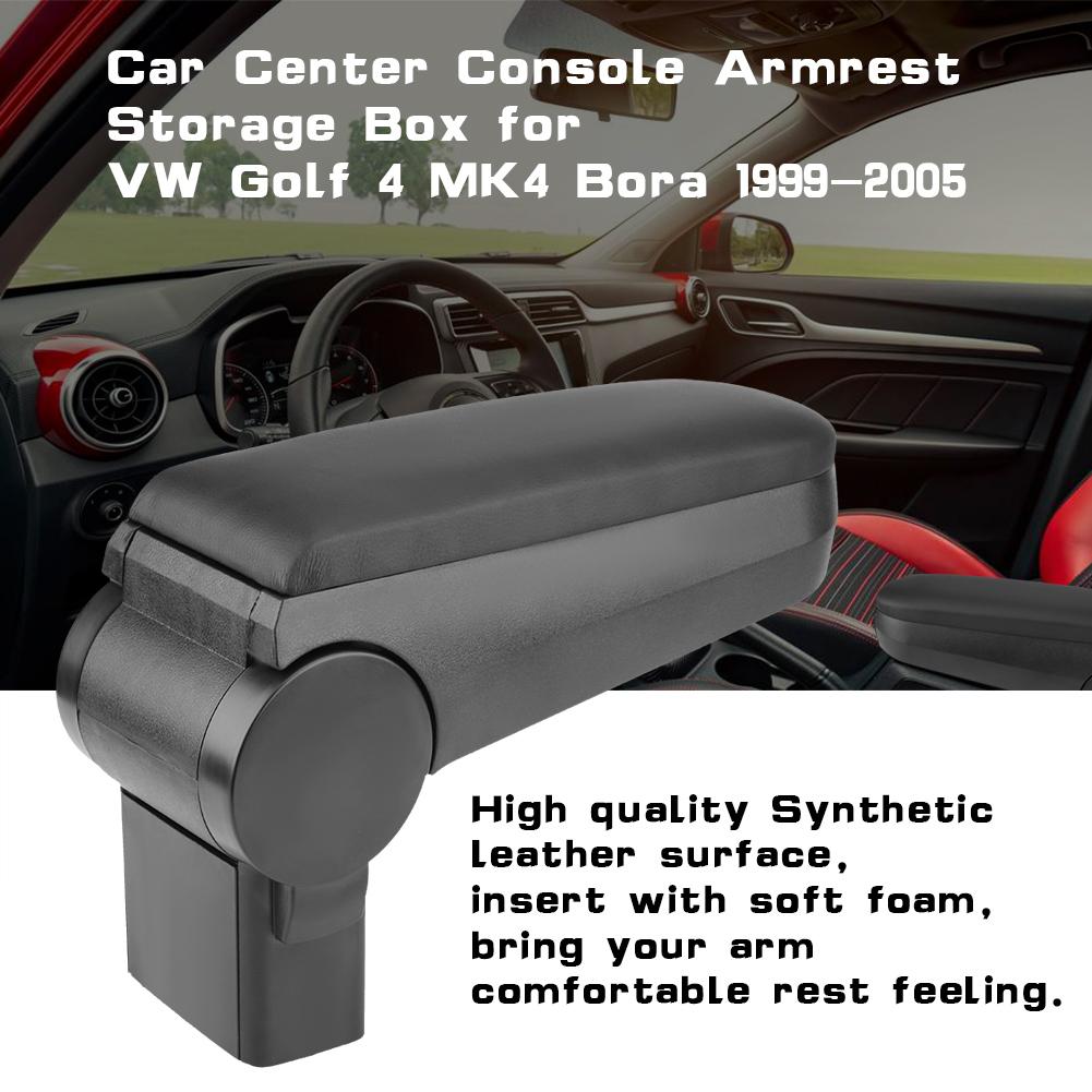 Car Center Console Armrest Storage Box for Golf 4 MK4 Bora 1999-2005