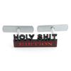 1Pc 3D Metal Holy Shit Edition Logo Car Front Grille Badge Side Fender Rear Trunk Emblem Sticker Decal