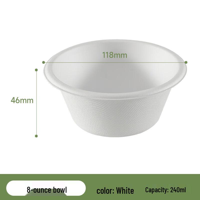 Eco-Friendly Disposable Sugarcane Pulp Bowl