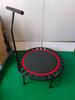 40" Round T-Handle Folding Indoor Trampoline for Kids with Handrail