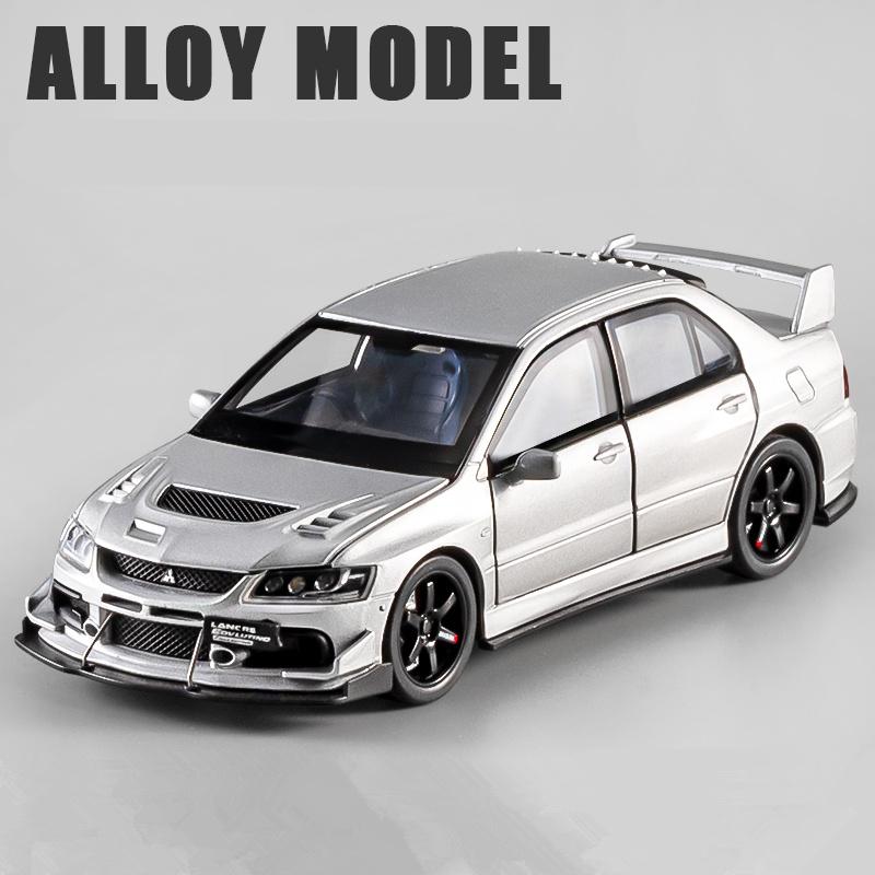 1:32 Mitsubishi Lancer Evolution EVO IX 9 Alloy Sports Car Model Diecasts Metal Racing Vehicles Car Model Sound Light Kids Gifts