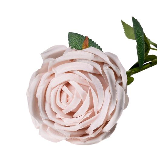 Artificial Rose Flower Big Bloom Fake Silk Rose Flower Realistic Faux Long Stem Rose Bouquet with Leaves for Home Kitchen Party Wedding Decor
