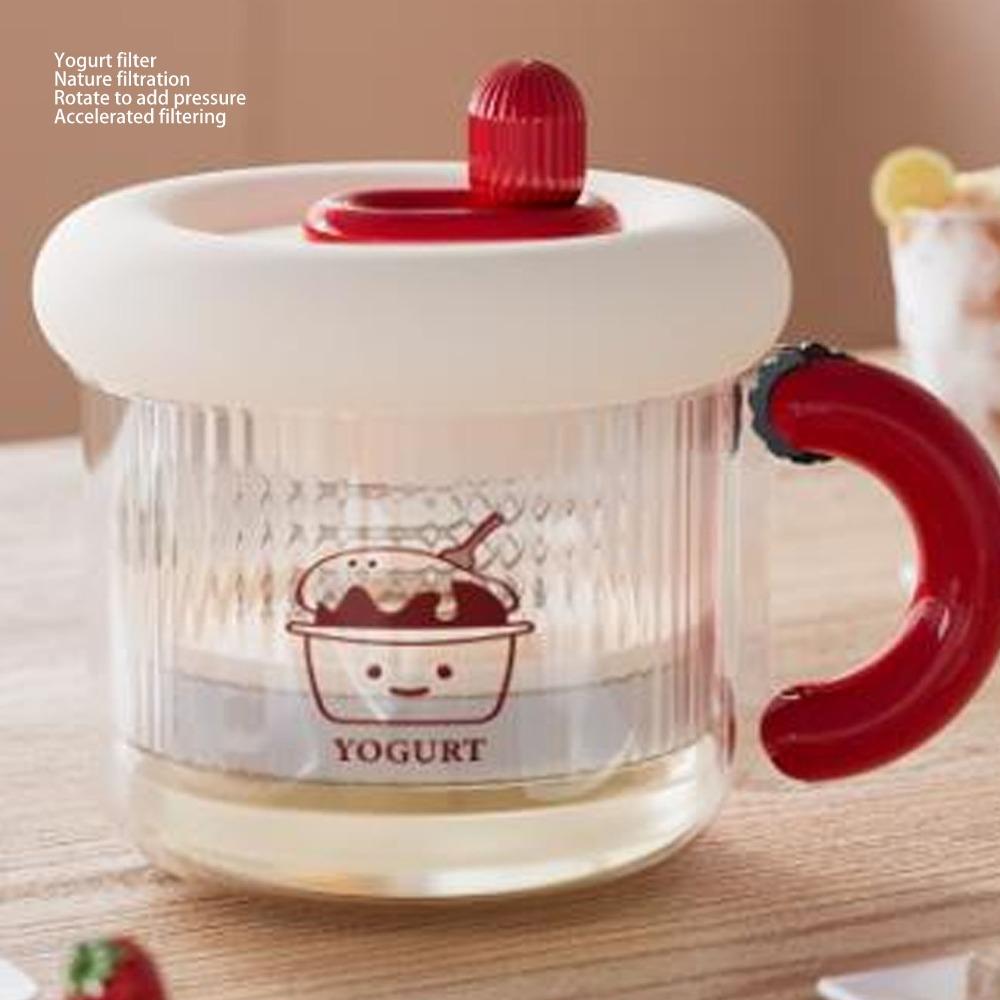 Roter Blauer Joghurt-Sieb ABS PC Edelstahl 304 Trockenjoghurt-Presse Joghurt-Herstellung