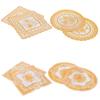 2PCS 20x20cm Table Mats Gold Placemats Coffee Cup Mat Coaster for Wedding Party Supplies