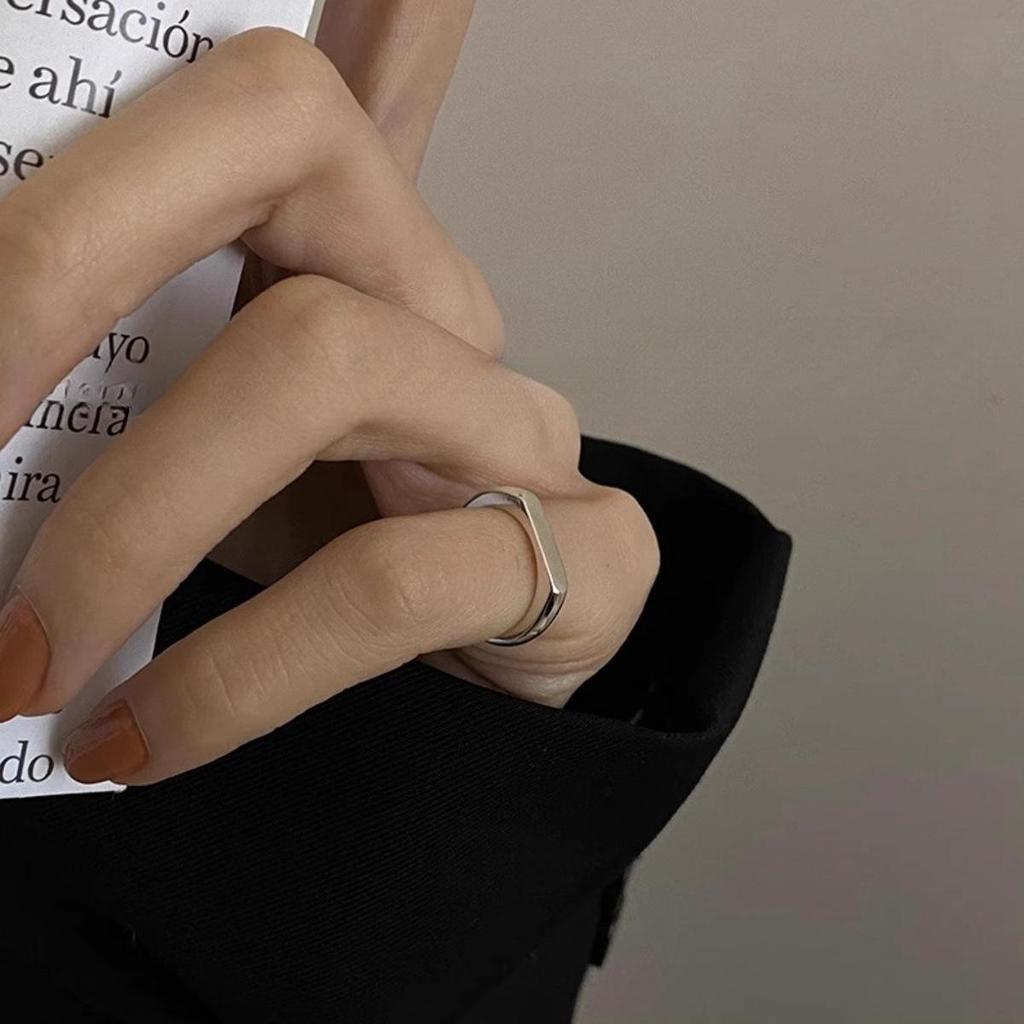 925 Sterlingsilber Damen Offener Bandring - Nicht anlaufend, Vielseitiger kleiner Fingerring, High-End Modedesign