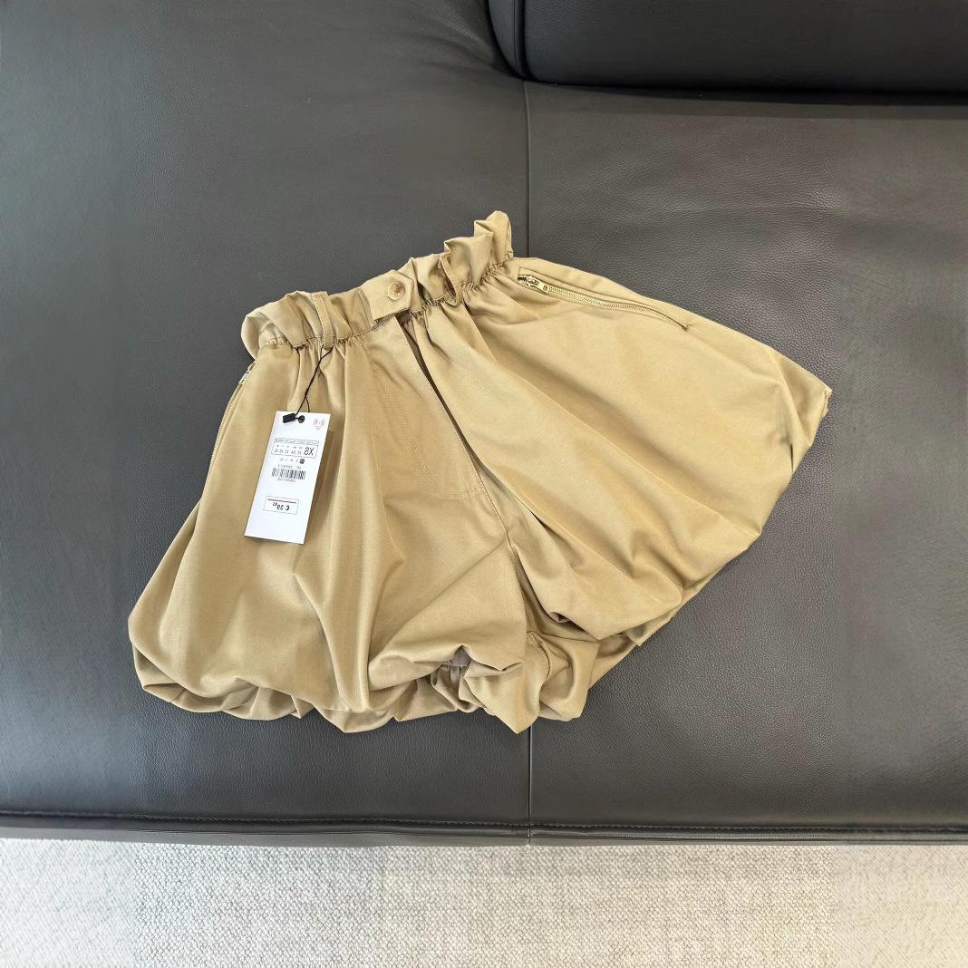 

TAOP&ZA Summer Women s Mid-Waist Balloon Bud Casual Shorts Extra Small