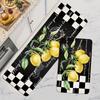 Luxuriöse kreative Zitronenmuster-Küchenmatte, weich, verdickt, Küchen-Bodenmatte, wasserdicht, rutschfest, ölbeständig, Bodenmatte, Läufer-Teppich