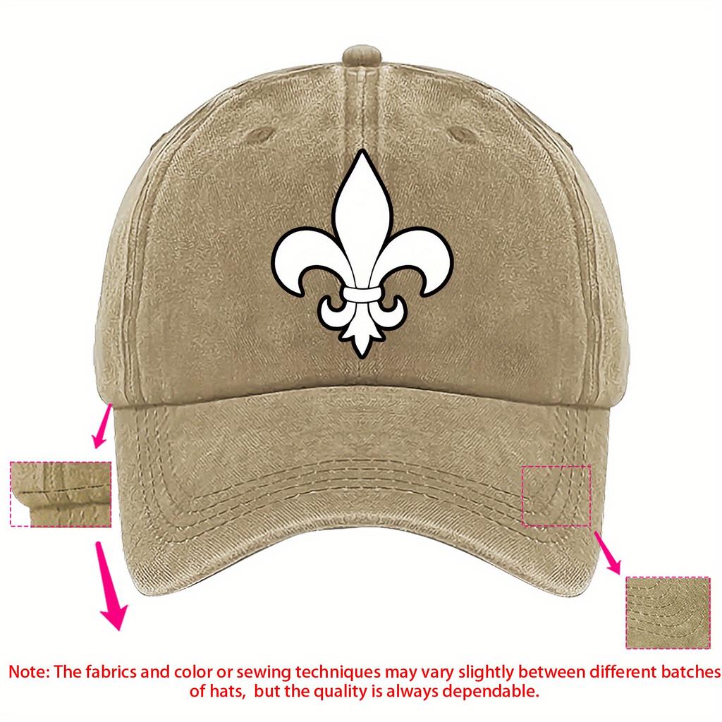 Lily flower pattern, fun theme pattern, printed baseball cap, multi color selection, adjustable size duckbill cap