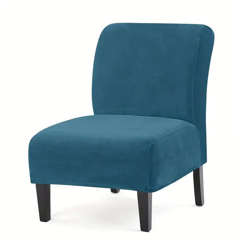 

1Pc Super Soft Velvet Armless Chair Cover Stretch Non-Slip Accent Chair Cover Home Single Sofa Slipcover For Bar Counter El