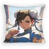 ChunLi Game SStreetFfighters Pillow Case Antidustmite Pillowcase Invisible zipper silky short plush Sofa cushion cover