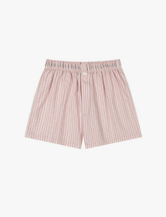 "Versatile Korean GR*VE Mid-Length Shirt with Back Split & Button Details + Striped Elastic Casual Shorts"