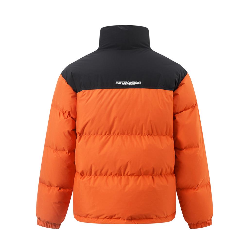 Li Ning Hot Pot Down Series Outdoor Casual Short Down Jacket Unisex Jacket Ochre-Orange AYMU239-3