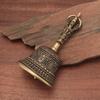 Gold Hand-Crank Brass Bells: Small & Large Vajra, Mealtime, Serving, Class, Reminder