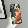 Retro Fox Cat Case for iPhone 17Air XS Max 13 12 11 17 Pro Max XR 7 8 15 16 14 Plus Black Soft Phone Cover