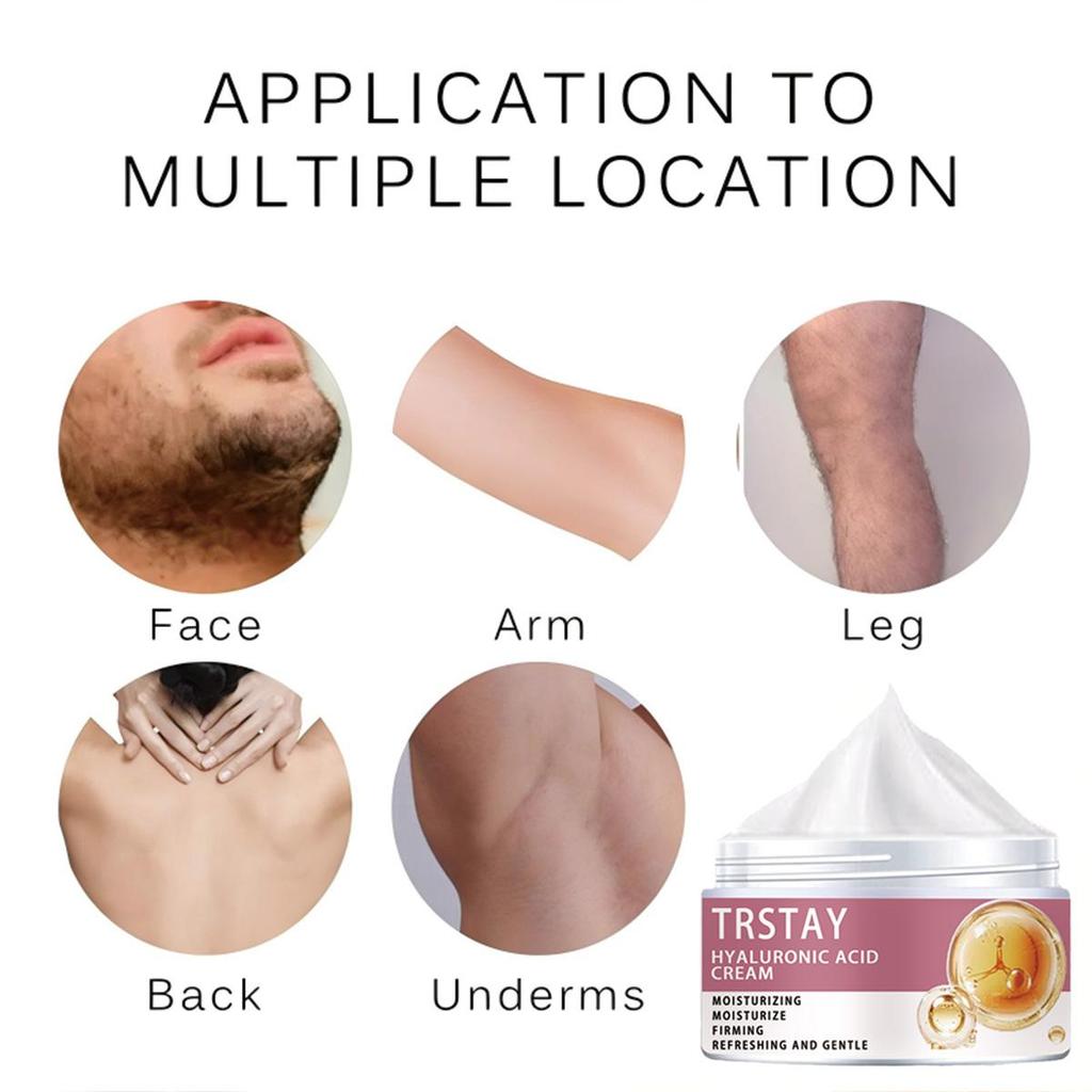 Κρέμα αποτρίχωσης, αναπληρώνει την υγρασία, ανακουφίζει από την ξηρότητα, προστατεύει τη φθορά του δέρματος, εξισορροπεί το νερό και τη λιπαρότητα και κάνει το δέρμα λεπτό και λείο