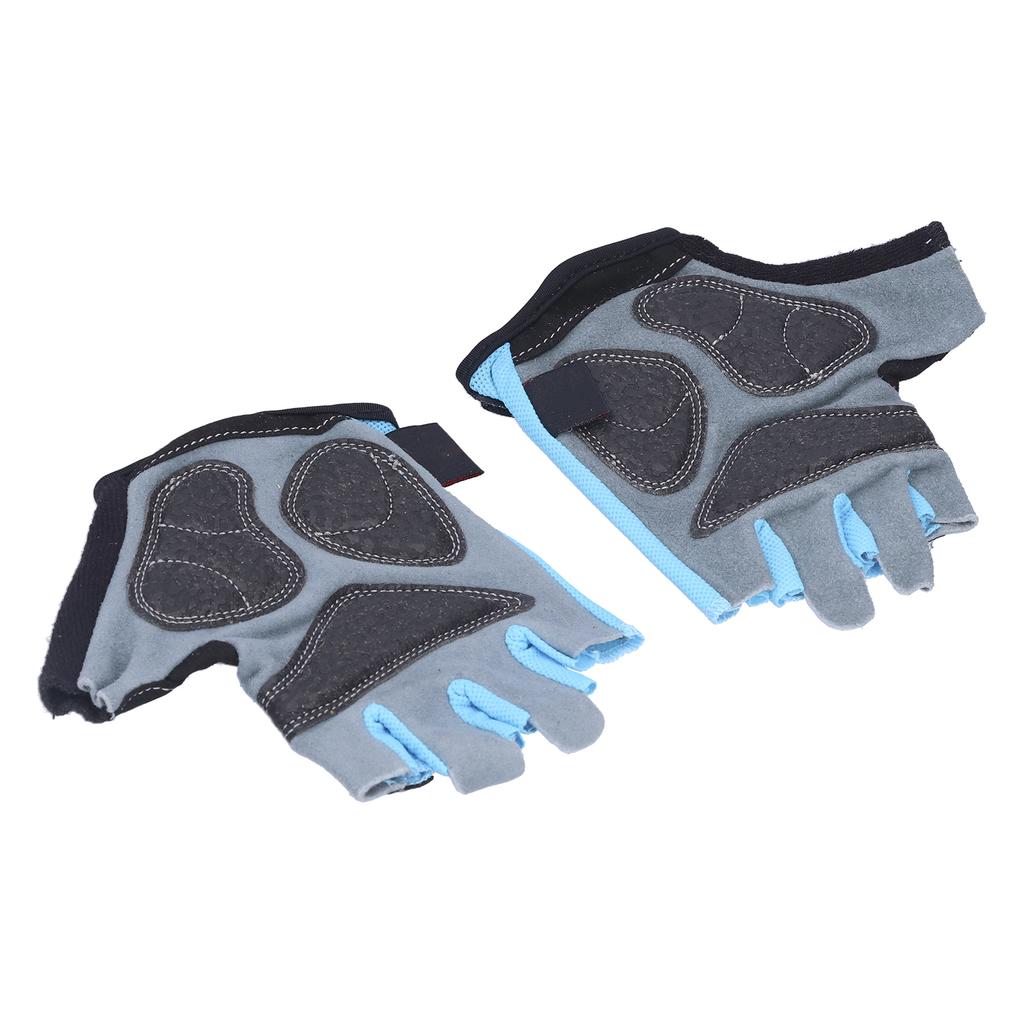 Half Finger Gloves NonSlip AntiWear Hands Protection for Gym Fitness Weight Lifting Rock Climbing L Size