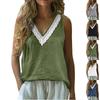 Haut sans manches V-neck tendance, confortable, coupe ajustée pour femme
