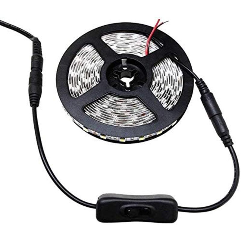 1pc Light Switch DC 12V Female Male Power Cable DC Connector ON OFF Inline 304 Switch 5V 12V 24V for LED Strip Light L