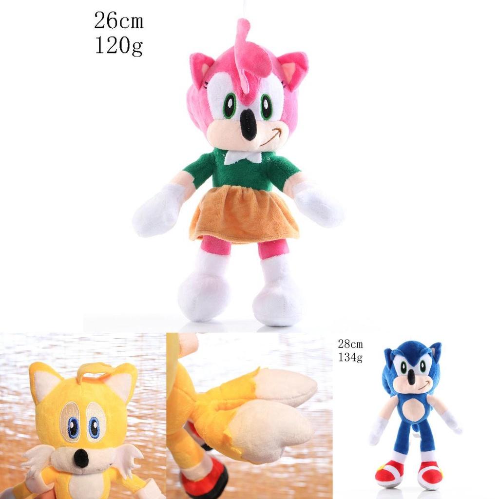 Adorable 28cm Sonic The Hedgehog Shadow Amy Rose Knuckle Tail Plush Toy For All Ages