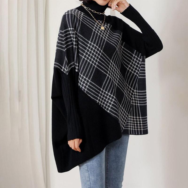 Sweater for Women Winter Thickened Half-high Collar Pullover Warm Knitted Stretchy Long Sleeve Oversize Jumper Sweater Tops