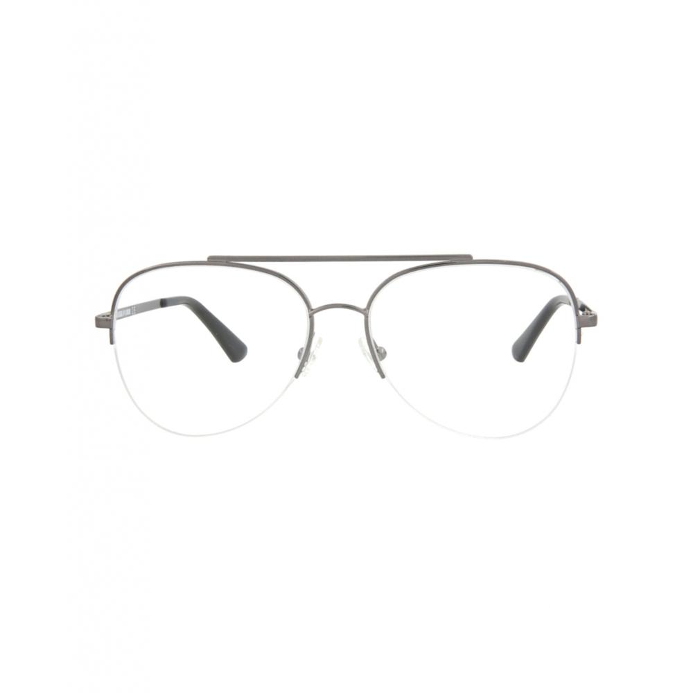

McQ Alexander McQueen Aviator Style Metal Optical Frames ruthenium ruthenium transparent