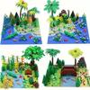 Sea Island Military Baseplate Toy – Educational River Scene for Small Particle Assembly