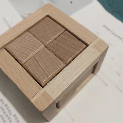 Pädagogische Entwirrungsspielzeuge Verriegelbarer Puzzlewürfel Holz-Gehirnjogger für Erwachsene Kinder IQ-Testspiele Kreative Geschenke