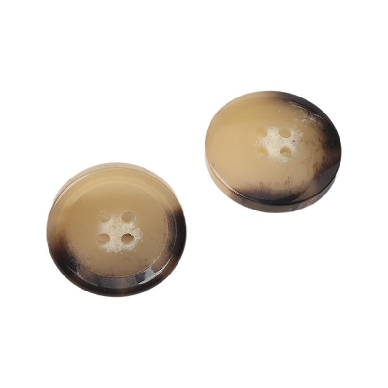 5 Stück Harz Imitation Hornmuster Knöpfe Blazer Kleidung Vierlochknöpfe Mantel Trenchcoat Pullover Knöpfe