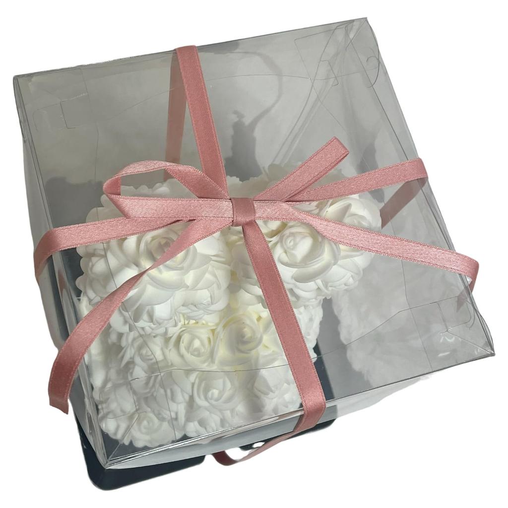 Plush Rose and White Perfect for Gifts and 805363 Q-FLA Ornament, Rabbit, Celebrations,