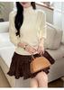 2026 Autumn/Winter Korean Style Thick Knit High Neck Black Long Sleeve Women's Sweater