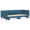 VidaXL Daybed with Pull-out Bed Blue 90x200 Cm Velvet 3196690