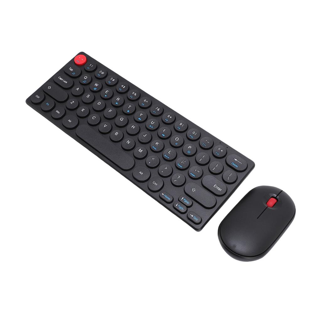 Keyboard Mouse Combo for Auto Sleep Retro 2.4G Wireless 64 Keys Keyboard 1200dpi Mouse with Receiver