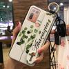 Durable Wristband Phone Case For HTC Desire 20 Plus/D20+ Lanyard Back Cover Shockproof Flower Soft case Fashion Design