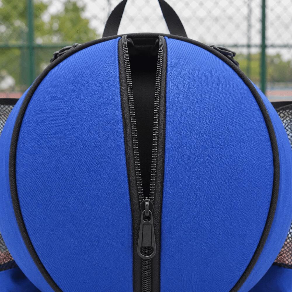 Double Mesh Pockets Basketball Bag Round Ball Storage Bag Sports Ball Carrier Soccer Practice