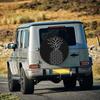 2D Flat 1pc Heart Pineapple Print Car Tire Cover 35.56/38.1/40.64/43.18 Cm, Spare Tire Cover, Essential For Camping Off-Road Out