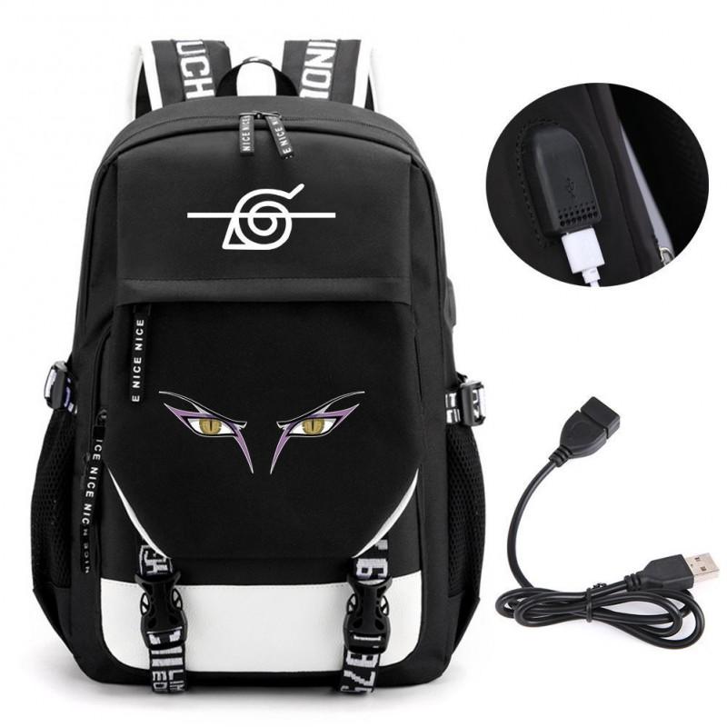 Großes Fassungsvermögen Anime Naruto Inspiriertes Rucksack für Teenager Schüler Tägliche Nutzung Laptop Reisetasche Urbaner Stil